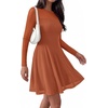 image:imageBTFBM Womens Mini Dress Sheer Mesh Long Sleeve Flowy A Line Casual Cocktail Party Going Out Dresses 2026 Fall FashionCaramel