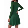 image:imageBTFBM Womens Mini Dress Sheer Mesh Long Sleeve Flowy A Line Casual Cocktail Party Going Out Dresses 2026 Fall FashionGreen