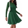 image:imageBTFBM Womens Mini Dress Sheer Mesh Long Sleeve Flowy A Line Casual Cocktail Party Going Out Dresses 2026 Fall FashionGreen