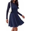 image:imageBTFBM Womens Mini Dress Sheer Mesh Long Sleeve Flowy A Line Casual Cocktail Party Going Out Dresses 2026 Fall FashionNavy Blue