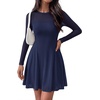 image:imageBTFBM Womens Mini Dress Sheer Mesh Long Sleeve Flowy A Line Casual Cocktail Party Going Out Dresses 2026 Fall FashionNavy Blue