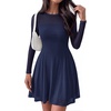 image:imageBTFBM Womens Mini Dress Sheer Mesh Long Sleeve Flowy A Line Casual Cocktail Party Going Out Dresses 2026 Fall FashionNavy Blue