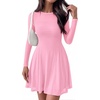 image:imageBTFBM Womens Mini Dress Sheer Mesh Long Sleeve Flowy A Line Casual Cocktail Party Going Out Dresses 2026 Fall FashionPink