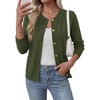 image:imageBTFBM Cardigan Sweaters for Women 2026 Fall Clothes Long Sleeve Button Down Open Front Soft Knit Lightweight SweaterArmy Green