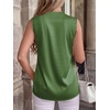 image:imageBTFBM Summer Tank Tops 2026 Satin Business Casual Outfits for Women Pleated Sleeveless Shirts Silk Spring Work BlousesArmy Green