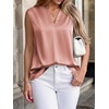 image:imageBTFBM Summer Tank Tops 2026 Satin Business Casual Outfits for Women Pleated Sleeveless Shirts Silk Spring Work BlousesGrey Pink