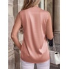 image:imageBTFBM Summer Tank Tops 2026 Satin Business Casual Outfits for Women Pleated Sleeveless Shirts Silk Spring Work BlousesGrey Pink