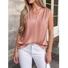 image:imageBTFBM Summer Tank Tops 2026 Satin Business Casual Outfits for Women Pleated Sleeveless Shirts Silk Spring Work BlousesGrey Pink