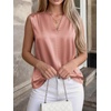 image:imageBTFBM Summer Tank Tops 2026 Satin Business Casual Outfits for Women Pleated Sleeveless Shirts Silk Spring Work BlousesGrey Pink