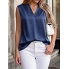 image:imageBTFBM Summer Tank Tops 2026 Satin Business Casual Outfits for Women Pleated Sleeveless Shirts Silk Spring Work BlousesNavy
