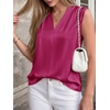 image:imageBTFBM Summer Tank Tops 2026 Satin Business Casual Outfits for Women Pleated Sleeveless Shirts Silk Spring Work BlousesRose Purple