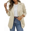 image:imageBTFBM Satin Long Sleeve Blazers for Women 2026  Work Office Suit Jackets with PocketsBusiness Casual OutfitsFall WinterBeige