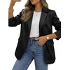 image:imageBTFBM Satin Long Sleeve Blazers for Women 2026  Work Office Suit Jackets with PocketsBusiness Casual OutfitsFall WinterBlack