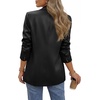 image:imageBTFBM Satin Long Sleeve Blazers for Women 2026  Work Office Suit Jackets with PocketsBusiness Casual OutfitsFall WinterBlack
