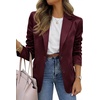 image:imageBTFBM Satin Long Sleeve Blazers for Women 2026  Work Office Suit Jackets with PocketsBusiness Casual OutfitsFall WinterBurgundy