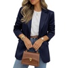 image:imageBTFBM Satin Long Sleeve Blazers for Women 2026  Work Office Suit Jackets with PocketsBusiness Casual OutfitsFall WinterNavy Blue