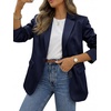 image:imageBTFBM Satin Long Sleeve Blazers for Women 2026  Work Office Suit Jackets with PocketsBusiness Casual OutfitsFall WinterNavy Blue