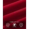 image:imageBTFBM Long Puff Sleeve Bodysuits for Women 2026  Crew Neck 2 Snap Crotch Thong ShapewearStretchy Knit High Cut LeotardsCasual Y2K Going Out TopsWinter LayerFall FashionRed