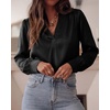 image:imageBTFBM Satin Blouses for Women Dressy Casual  LightweightV NeckLong Sleeve TopsGoing Out OutfitsFall Fashion ClothingBlack