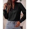 image:imageBTFBM Satin Blouses for Women Dressy Casual  LightweightV NeckLong Sleeve TopsGoing Out OutfitsFall Fashion ClothingBlack