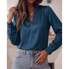 image:imageBTFBM Satin Blouses for Women Dressy Casual  LightweightV NeckLong Sleeve TopsGoing Out OutfitsFall Fashion ClothingDark Blue