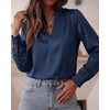 image:imageBTFBM Satin Blouses for Women Dressy Casual  LightweightV NeckLong Sleeve TopsGoing Out OutfitsFall Fashion ClothingNavy