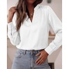 image:imageBTFBM Satin Blouses for Women Dressy Casual  LightweightV NeckLong Sleeve TopsGoing Out OutfitsFall Fashion ClothingWhite