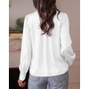 image:imageBTFBM Satin Blouses for Women Dressy Casual  LightweightV NeckLong Sleeve TopsGoing Out OutfitsFall Fashion ClothingWhite