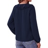 image:imageBTFBM Womens Fall Tops Ruffle Blouses Dressy Casual  Double Ruffled Collar V Neck Long Sleeve Shirts Lightweight Fashion Clothing 2026 Trendy Daily Business Office Work ClothesNavy