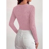 image:imageBTFBM Womens Long Sleeve Scoop Neck Shirts Floral Tops  Casual Women Fall Clothes Ribbed Slim Fitted TShirts y2k Fashion Clothing Concert Going Out Top Club Date Night OutfitsPink