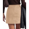 image:imageBTFBM Faux Suede Mini Skirts for Women Ruched Wrap Skorts  Elastic High Waisted Skirt With Shorts Underneath Cute Boho Skort Holiday Western Concert Outfits Trendy Winter Fall 2026Light Khaki