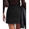 image:imageBTFBM Faux Suede Mini Skirts for Women Ruched Wrap Skorts  Elastic High Waisted Skirt With Shorts Underneath Cute Boho Skort Holiday Western Concert Outfits Trendy Winter Fall 2026Black