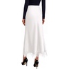 image:imageBTFBM Lace Trim Satin Skirts for Women Elegant  Lightweight High Waist ALine Flowy Maxi Skirt Wedding Cocktail Graduation Holiday Outfits Fall Fashion Clothing 2026White
