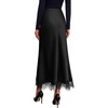 image:imageBTFBM Lace Trim Satin Skirts for Women Elegant  Lightweight High Waist ALine Flowy Maxi Skirt Wedding Cocktail Graduation Holiday Outfits Fall Fashion Clothing 2026Black