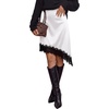 image:imageBTFBM Satin Mini Skirts for Women 2026 Lace Fall Skirt  Asymmetrical Lace Trim Hem High Waist Patchwork Skirt Dressy Casual Short Silk Skirts Date Night Cocktail Wedding GuestWhite