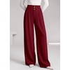 image:imageBTFBM Wide Leg Dress Pants Women Business Casual Outfits  Elastic High Waisted Palazzo Pants Button Zip Up Closure Pleated Office Work Trousers With Pockets Fall Fashion 2026Burgundy