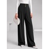 image:imageBTFBM Wide Leg Dress Pants Women Business Casual Outfits  Elastic High Waisted Palazzo Pants Button Zip Up Closure Pleated Office Work Trousers With Pockets Fall Fashion 2026Black