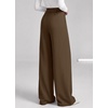 image:imageBTFBM Wide Leg Dress Pants Women Business Casual Outfits  Elastic High Waisted Palazzo Pants Button Zip Up Closure Pleated Office Work Trousers With Pockets Fall Fashion 2026Brown