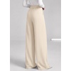 image:imageBTFBM Wide Leg Dress Pants Women Business Casual Outfits  Elastic High Waisted Palazzo Pants Button Zip Up Closure Pleated Office Work Trousers With Pockets Fall Fashion 2026Beige