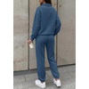 image:imageBTFBM Womens 2 Piece Outfits Sweatsuit Fleece Lounge Sets  Quarter Zip Pullover SweatshirtBaggy Jogger Sweatpants2026 Fall Fashion ClothingAirport Travel Matching Sweat SetBlue