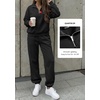 image:imageBTFBM Womens 2 Piece Outfits Sweatsuit Fleece Lounge Sets  Quarter Zip Pullover SweatshirtBaggy Jogger Sweatpants2026 Fall Fashion ClothingAirport Travel Matching Sweat SetBlack