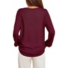 image:imageBTFBM Womens Long Sleeve Sweaters Crew Neck Basic Tops  Business Casual TopLightweight Knit Pullover SweaterBasic Travel OutfitsLadies ShirtsFall Fashion Winter Layer ClothesBurgundy