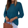 image:imageBTFBM Womens Long Sleeve Sweaters Crew Neck Basic Tops  Business Casual TopLightweight Knit Pullover SweaterBasic Travel OutfitsLadies ShirtsFall Fashion Winter Layer ClothesDark Blue