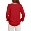 image:imageBTFBM Womens Long Sleeve Sweaters Crew Neck Basic Tops  Business Casual TopLightweight Knit Pullover SweaterBasic Travel OutfitsLadies ShirtsFall Fashion Winter Layer ClothesRed