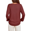image:imageBTFBM Womens Long Sleeve Sweaters Crew Neck Basic Tops  Business Casual TopLightweight Knit Pullover SweaterBasic Travel OutfitsLadies ShirtsFall Fashion Winter Layer ClothesMaroon