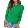 image:imageBTFBM Womens Long Sleeve Sweaters Crew Neck Basic Tops  Business Casual TopLightweight Knit Pullover SweaterBasic Travel OutfitsLadies ShirtsFall Fashion Winter Layer ClothesGreen