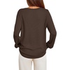 image:imageBTFBM Womens Long Sleeve Sweaters Crew Neck Basic Tops  Business Casual TopLightweight Knit Pullover SweaterBasic Travel OutfitsLadies ShirtsFall Fashion Winter Layer ClothesBrown