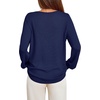 image:imageBTFBM Womens Long Sleeve Sweaters Crew Neck Basic Tops  Business Casual TopLightweight Knit Pullover SweaterBasic Travel OutfitsLadies ShirtsFall Fashion Winter Layer ClothesNavy Blue