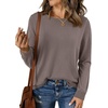 image:imageBTFBM Womens Long Sleeve Sweaters Crew Neck Basic Tops  Business Casual TopLightweight Knit Pullover SweaterBasic Travel OutfitsLadies ShirtsFall Fashion Winter Layer ClothesApricot Khaki