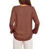 image:imageBTFBM Womens Long Sleeve Sweaters Crew Neck Basic Tops  Business Casual TopLightweight Knit Pullover SweaterBasic Travel OutfitsLadies ShirtsFall Fashion Winter Layer ClothesLight Brown
